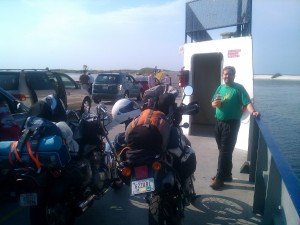 On the ferry